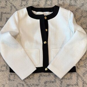 J Crew White and Black lady Jacket